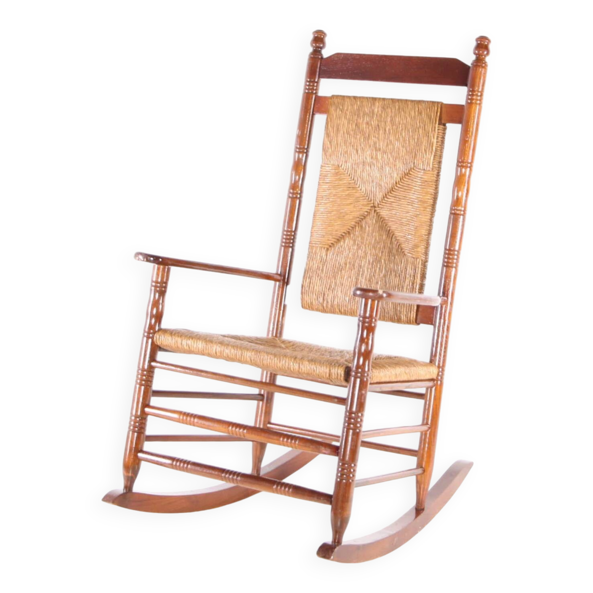Straw rocking chair