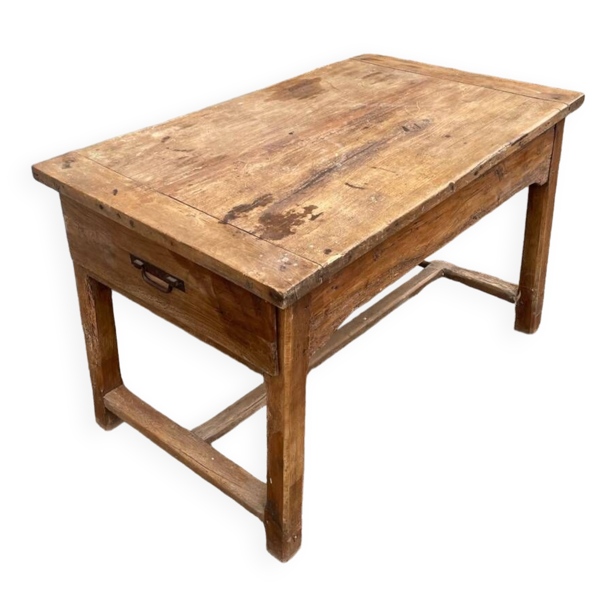 Petit table de ferme avec deux tiroirs