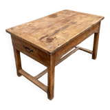Petit table de ferme avec deux tiroirs