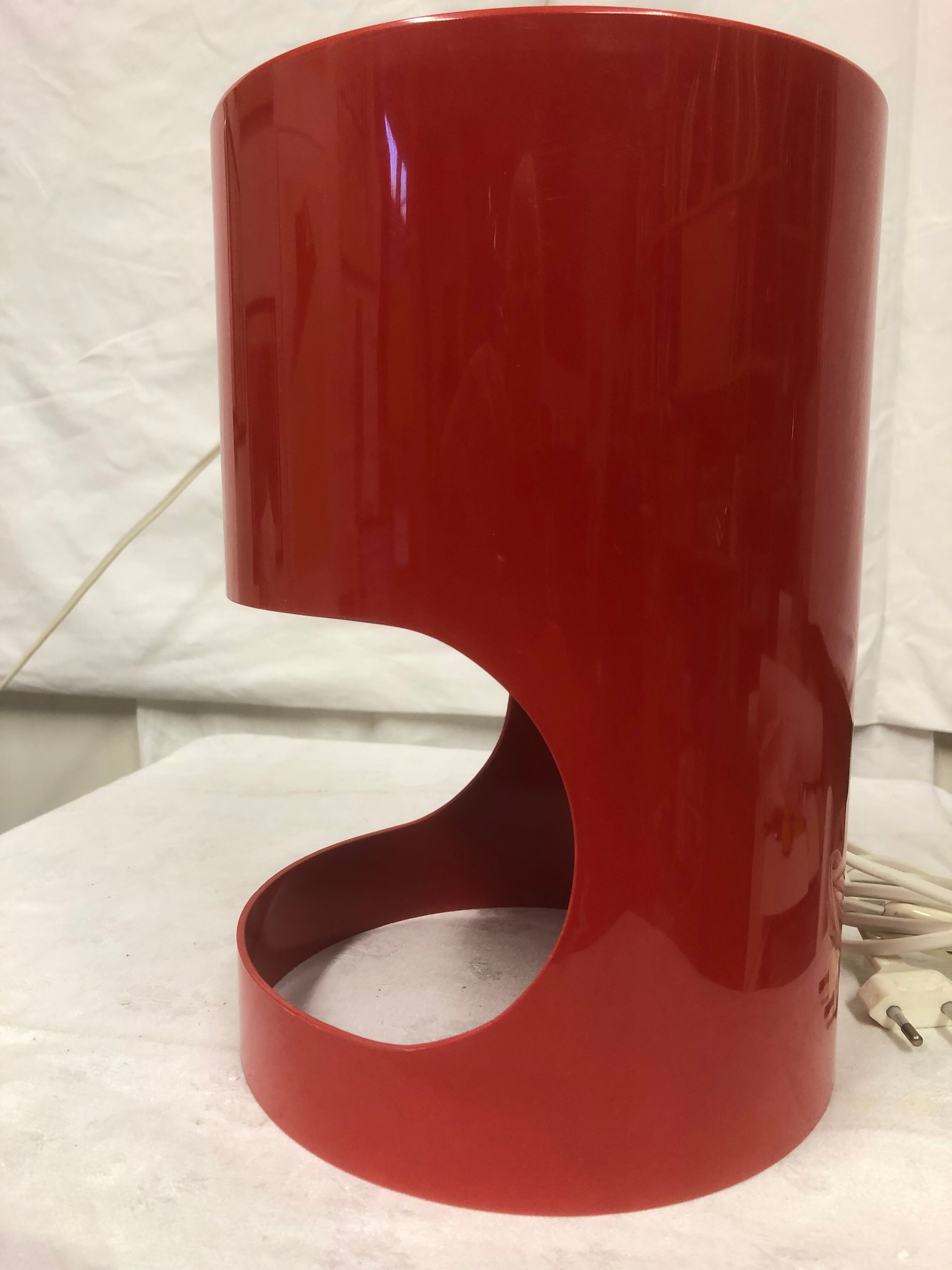 Vintage red lamp from the 70s