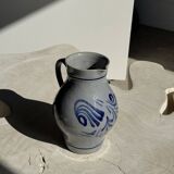 Large blue West Germany pitcher
