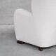 Pair of white boucle danish mid-century armchairs
