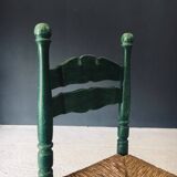 Rustic Austrian Alps Green Side Chairs, Austria, 1950s, Set of 2