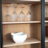 Black and wood bookcase