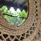 Large braided rattan mirror 1960