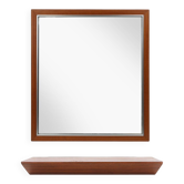 Mid-century teak mirror with shelve by De Coene, Belgium ca. 1960