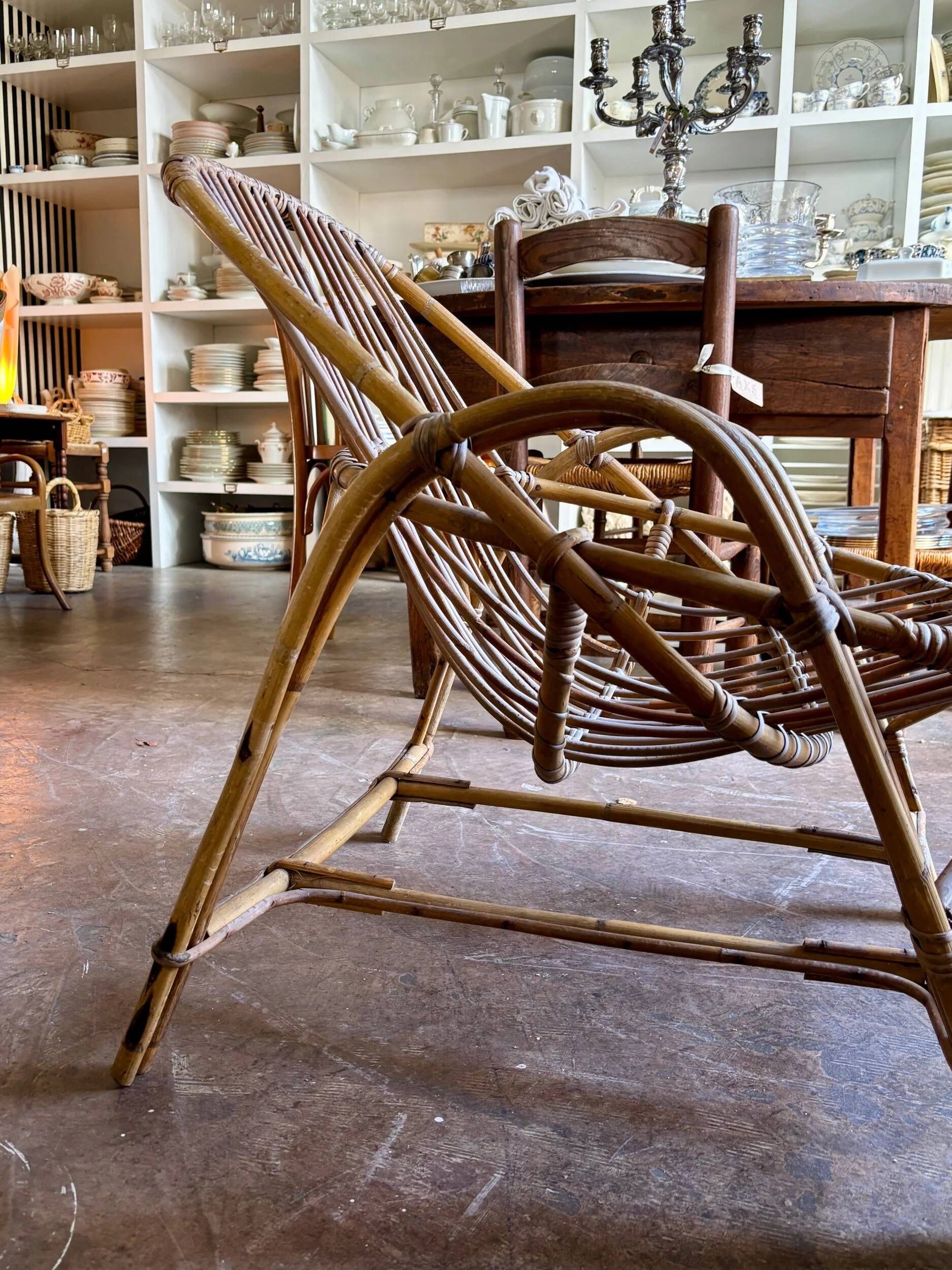 1960s rattan armchair no. 2