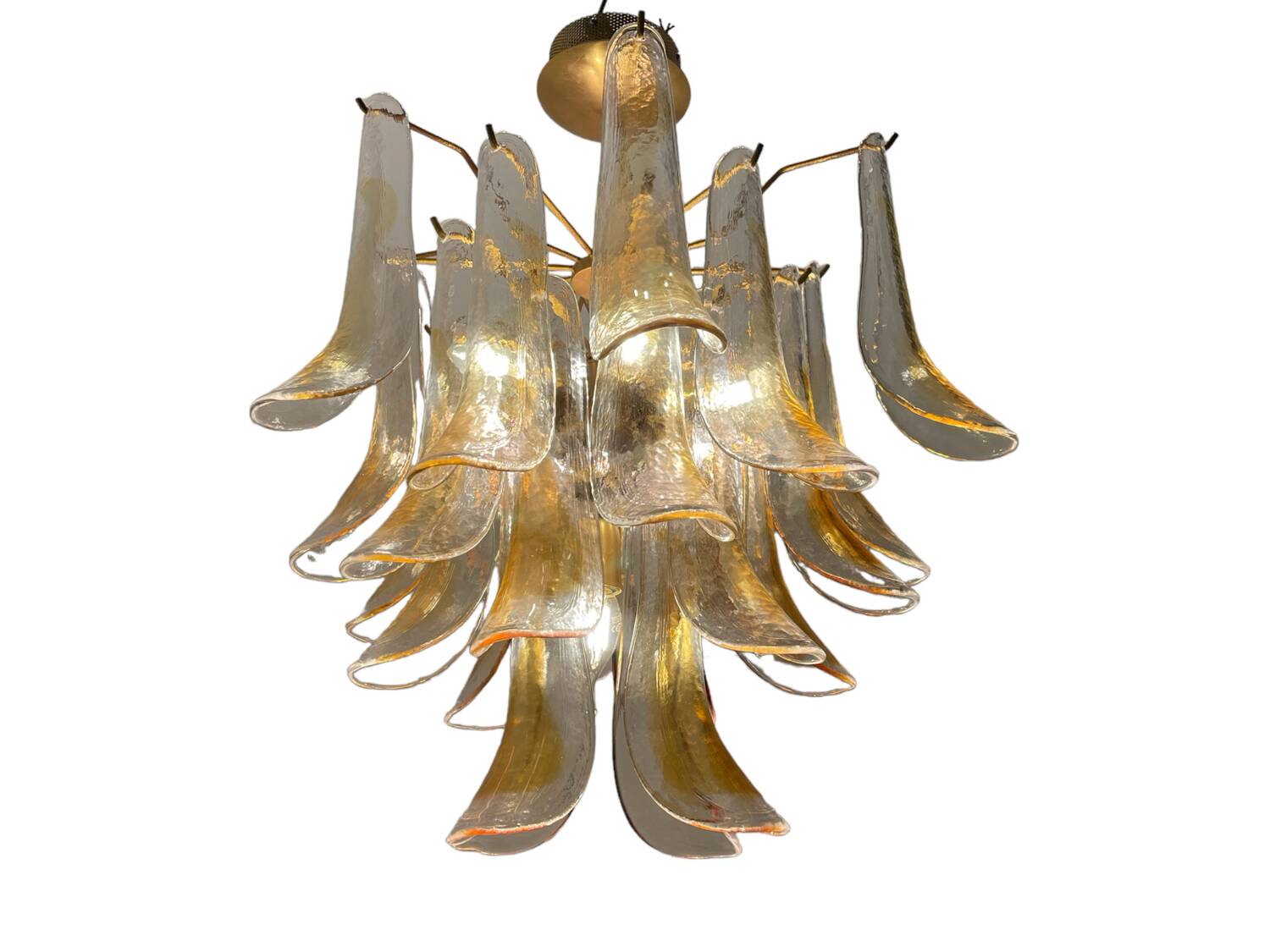 Murano Glass Feather Chandelier 1970’s