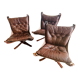 3 vintage Falcon chairs. By Sigurd Ressel for Vatne Møbler Norway. 1970's. Falcon chairs