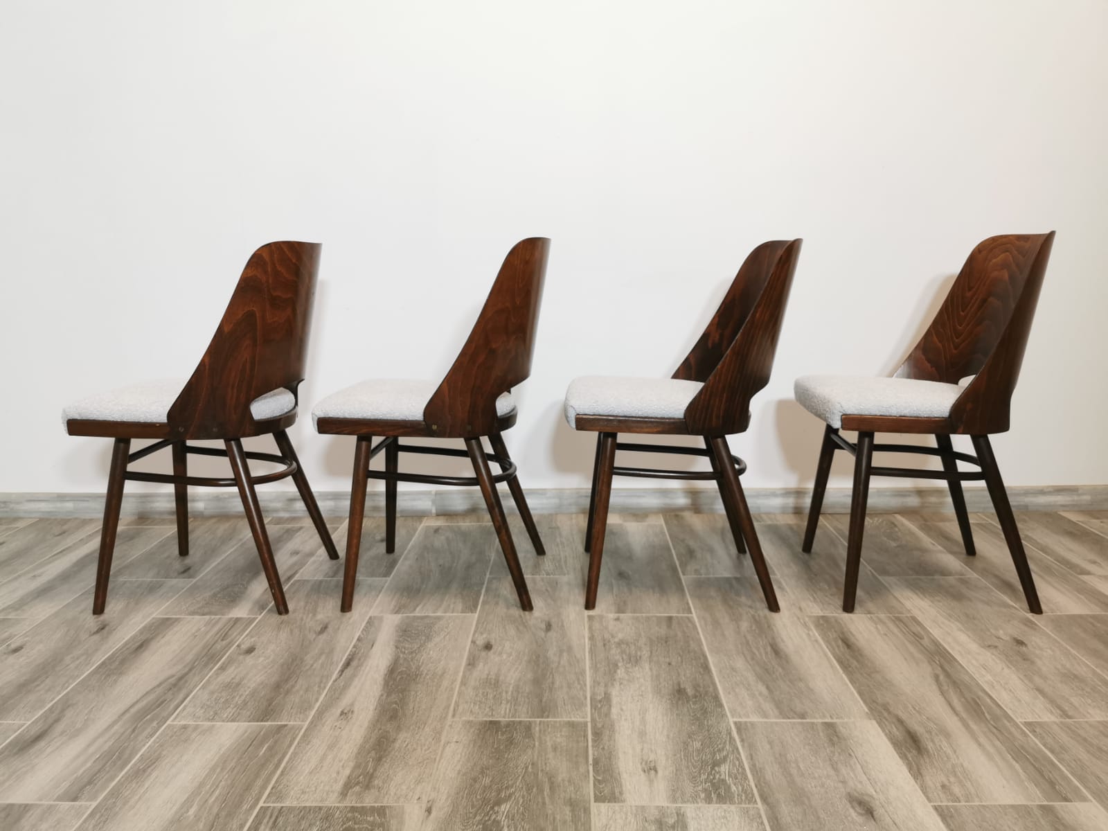 Dining Chairs by Radomir Hoffman for Ton, 1950s, Set of 4