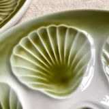 Set of 10 Moulin de Loups oyster plates