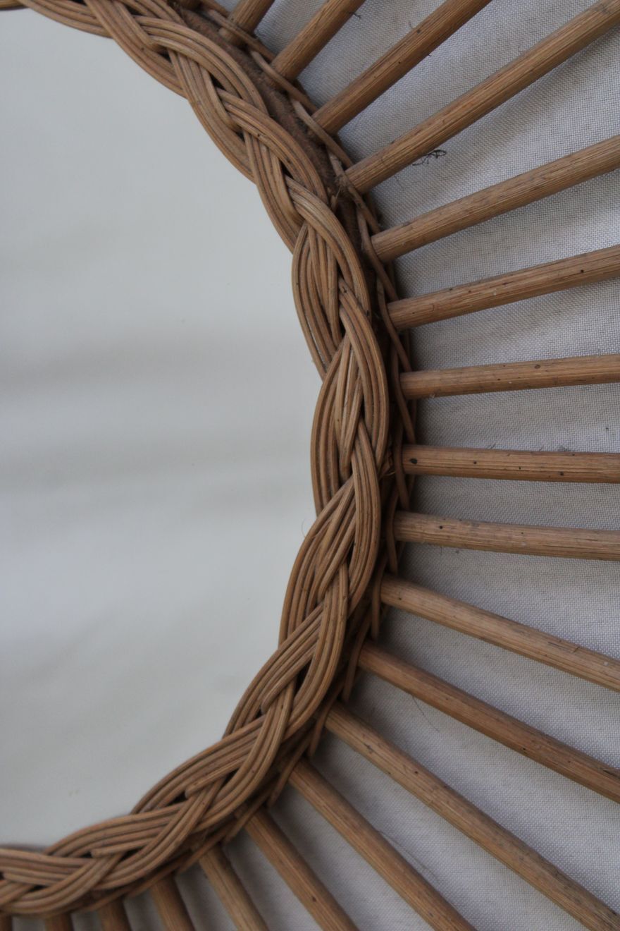 Mirror sun rattan 62cm