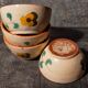 PRODUCT POP UP CHRISTMAS 2022 Four small potter's bowls in vintage enamelled earth