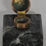 Encrier ancien marbre et bronze