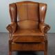 Cowhide leather armchair