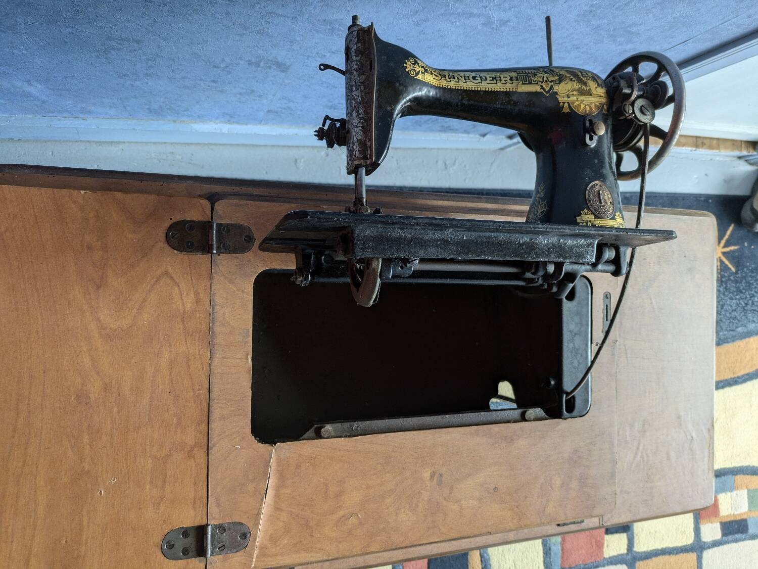 Singer sewing machine with pedal