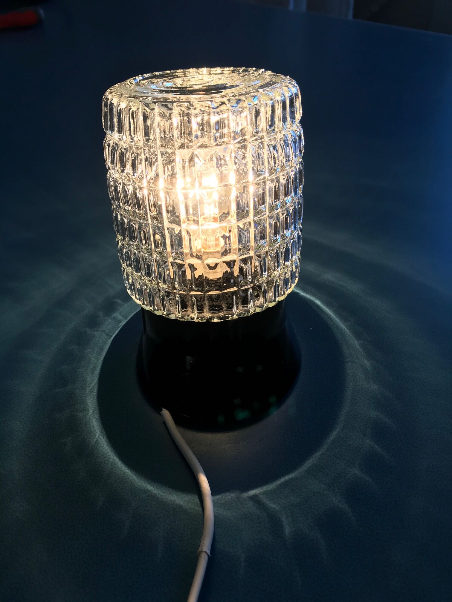 Moulded glass sconce