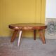 Brutalist coffee table made of elm burl, interior decor, living room table.