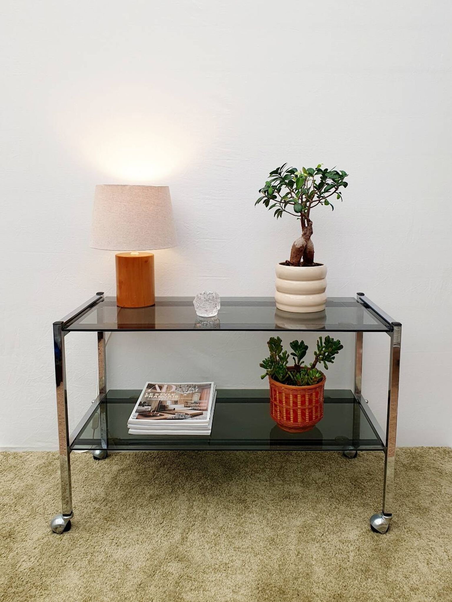 Console chromée vintage