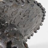 Brutalist wrought iron candlestick, European craftsmanship, 1960s