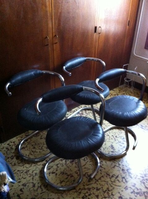 Suite de 4 chaises de Giotto Stoppino 1970