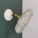 Vintage art deco wall lamp with white Clichy glass shade