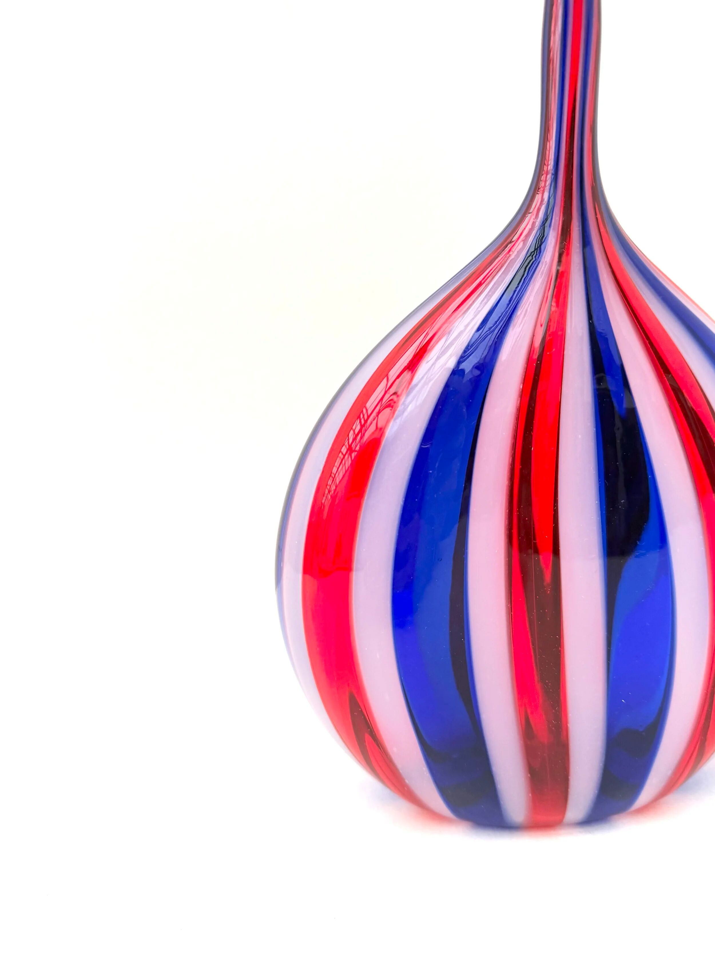 Murano vase in multicoloured blown glass, Italy 1970