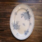 Plat ovale Sarreguemines modèle Flore