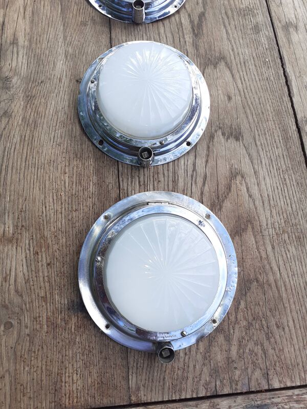 Paire de lampes art-deco de wagon train