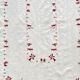 Nappe brodée main de Madagascar  noir, rouge, chocolat -  coton - 234x145 cm