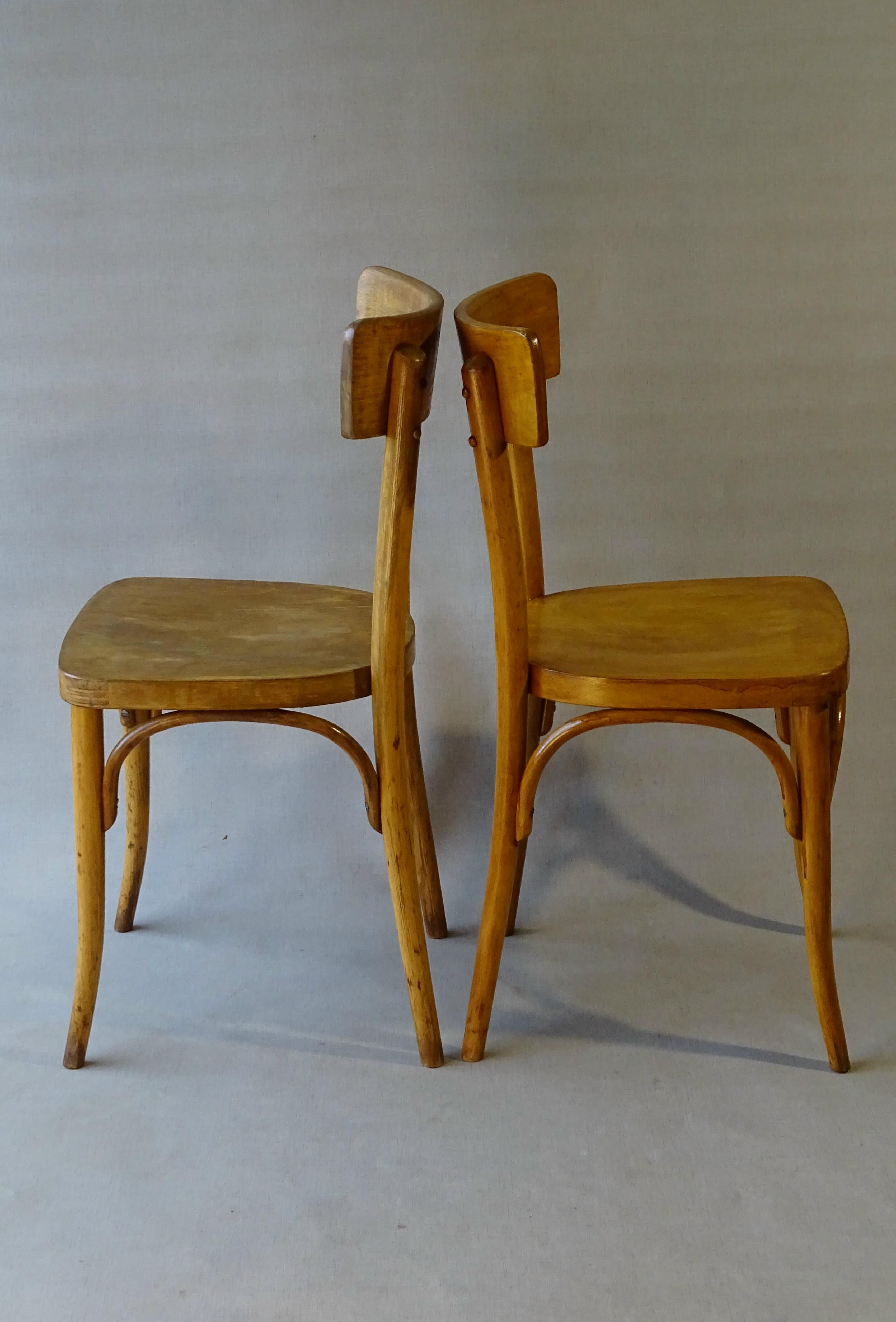 Two chairs bistrot Thonet 1960 Czechoslovakia