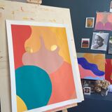 Singular, Extra fine acrylic on canvas grain paper 290g