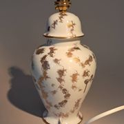 Fine porcelain lamp gilded with gold by Laure Selignac, Paris.