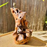 Lamp base in solid Olivier 50's