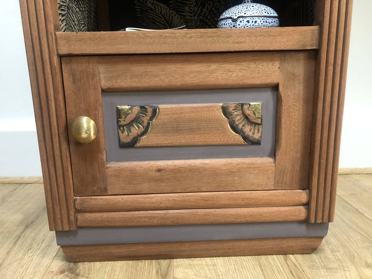 Adorable wooden bedside table