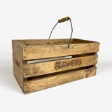Caisse à claire-voie et à anse rétro