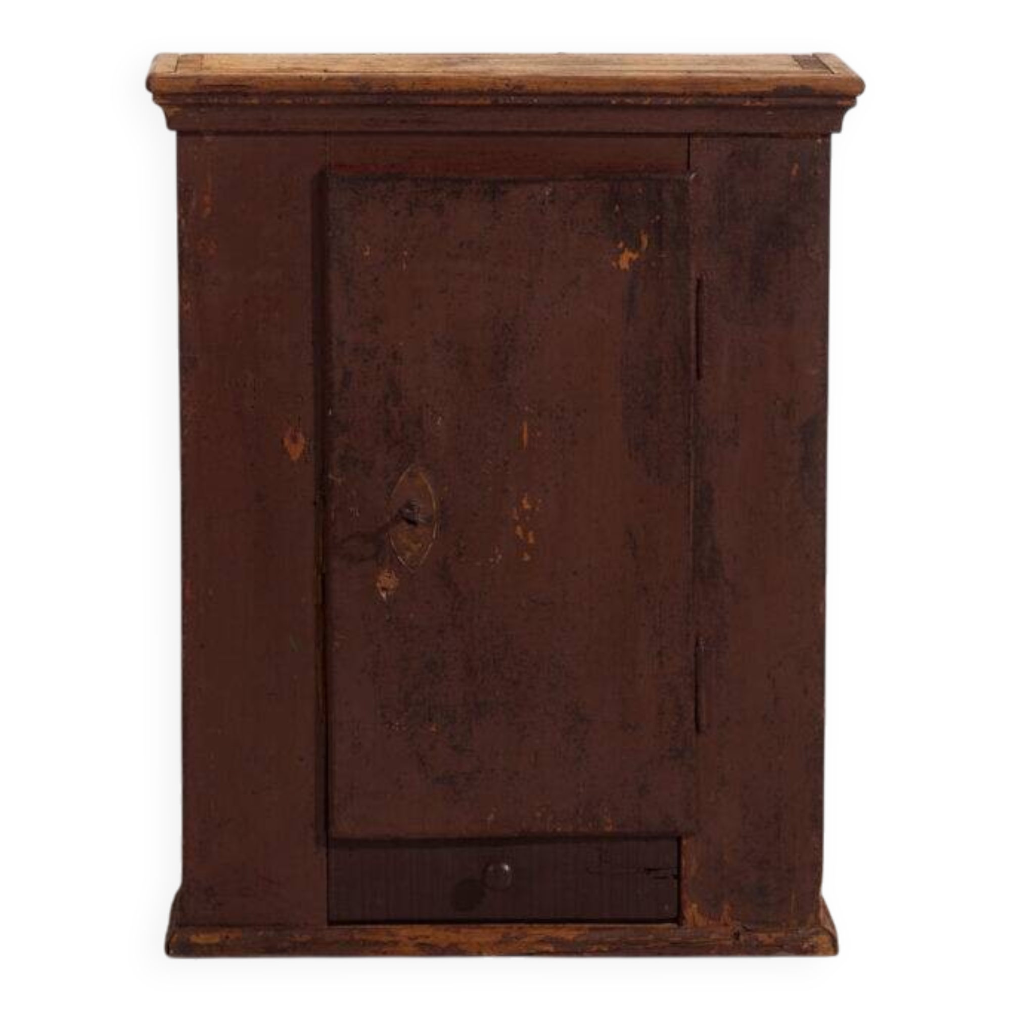 Antique painted pine wardrobe – Central Europe, around 1900