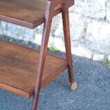 Vintage wooden serving trolley
