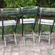 Lot of 5 vintage wooden folding chairs