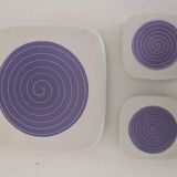Set of table mat and 2 bottoms of bottles
