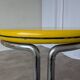 Vintage Yellow Bar Table: Chrome Bauhaus Style, 1970s High Coffee Table