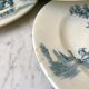 Set of 5 flat plates Iron Earth model "Garde-Champêtre" late nineteenth