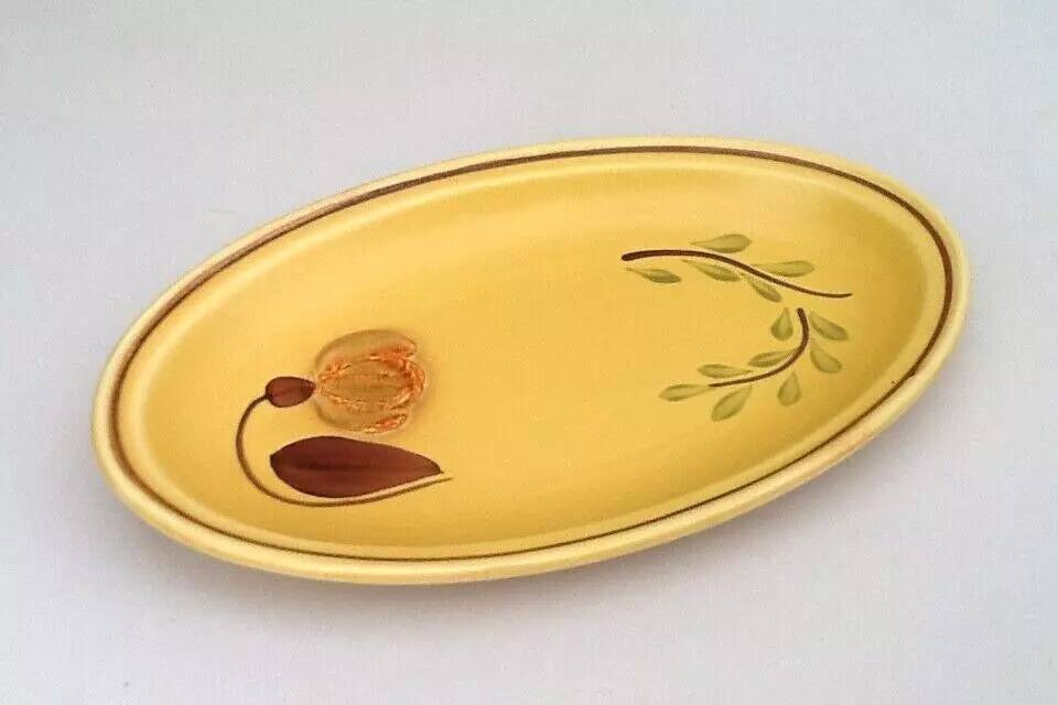 1960s 2 dishes Ateliers du Revernay France (Digoin Saône-et-Loire) Matte stoneware