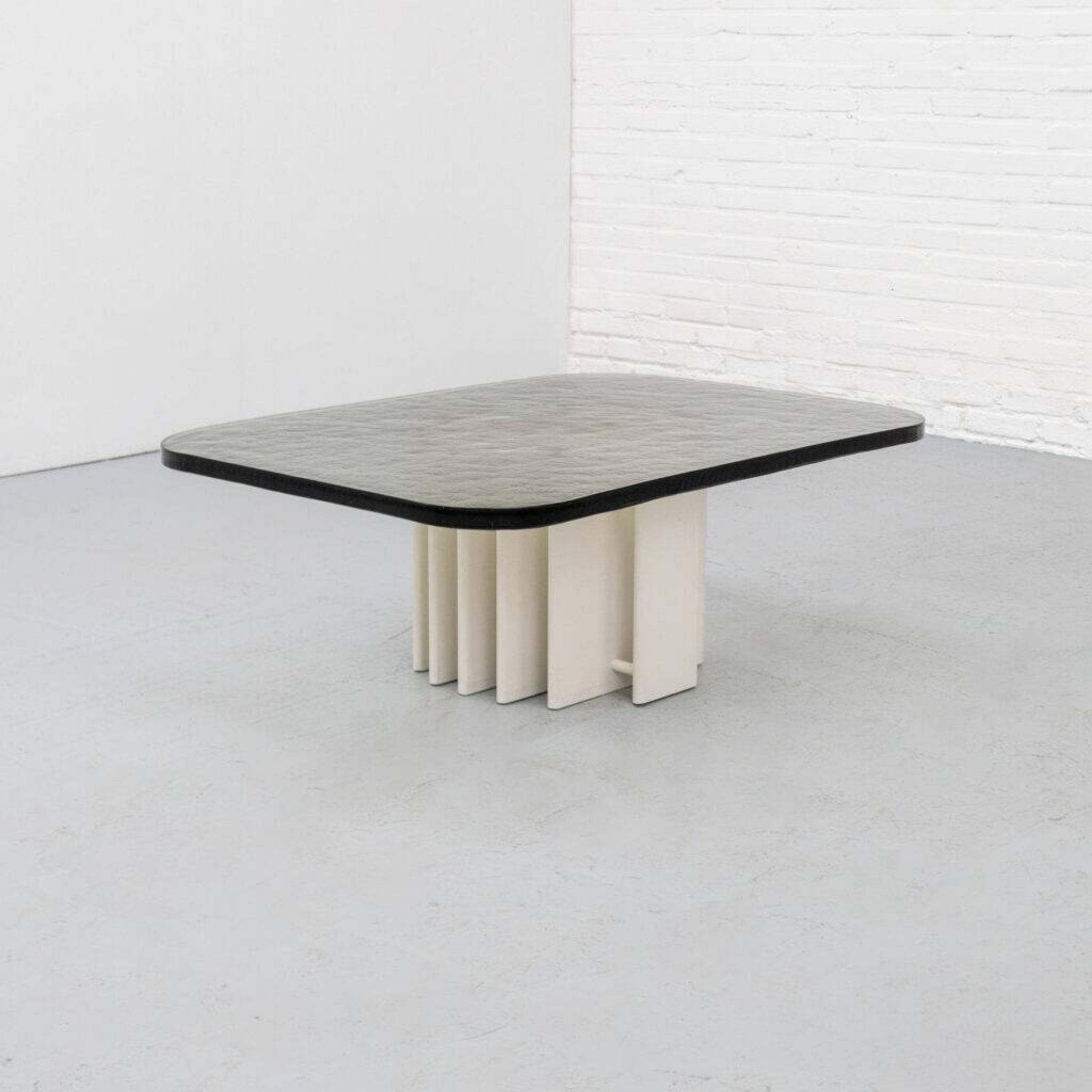 Heinz Lilienthal glass coffee table 1970s