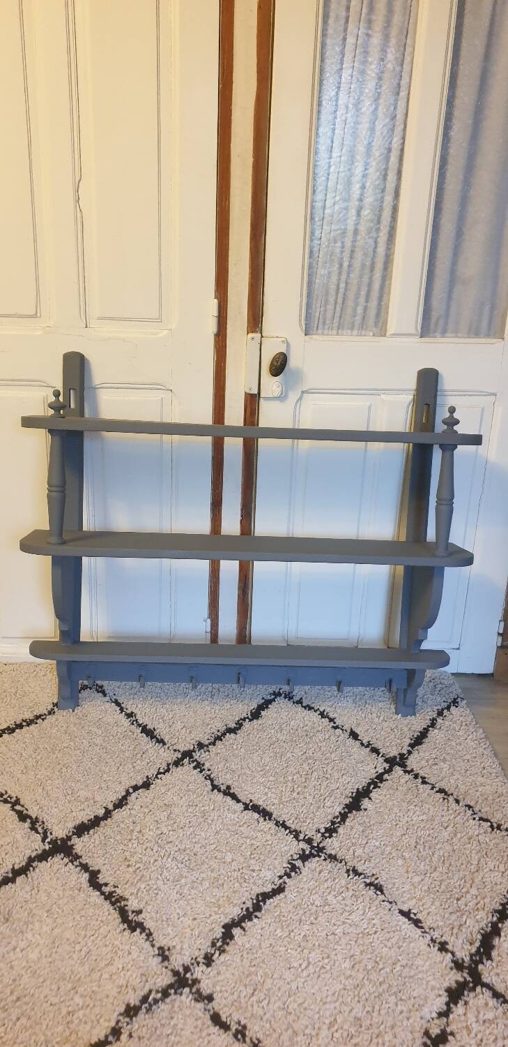 Coat rack wall shelves