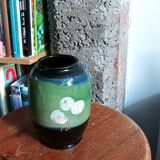 Vase grès émaillé Colette Houtmann signé