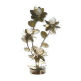 Brass House Jansen 70s flower lamp