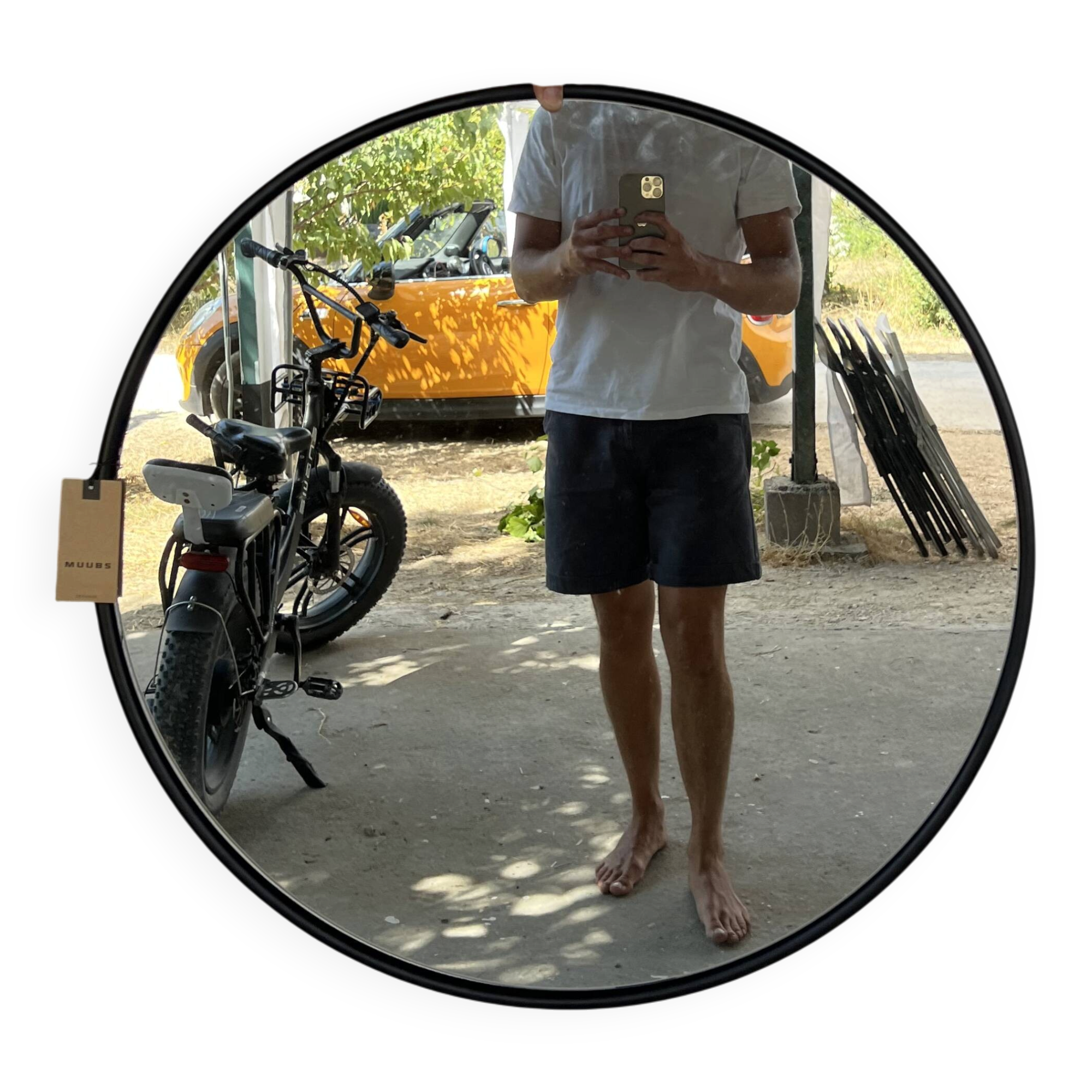 Miroir rond noir - Muubs