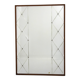 Scandinavian mirror in teak and metal, Sweden, 1960, 118x83cm