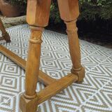 Antique walnut wood bench